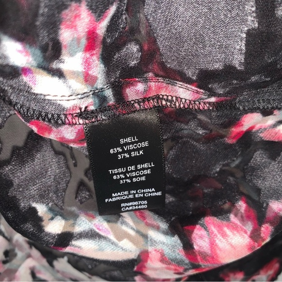 Rebecca Taylor Silk Blend Noah Flowered Blouse 6 - Picture 8 of 12